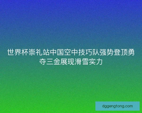 世界杯崇礼站中国空中技巧队强势登顶勇夺三金展现滑雪实力